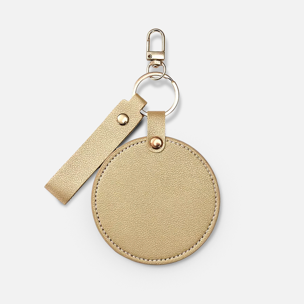 Custom Logo Compact Pocket Mirror Keychain