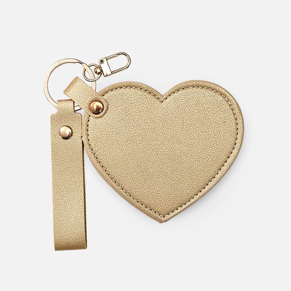 Custom Logo Heart Shaped Pocket Mirror