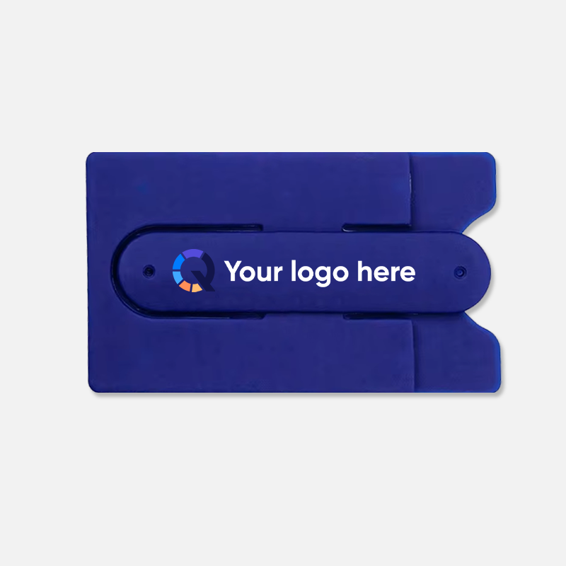 Custom Logo Silicone Phone Wallet Stand