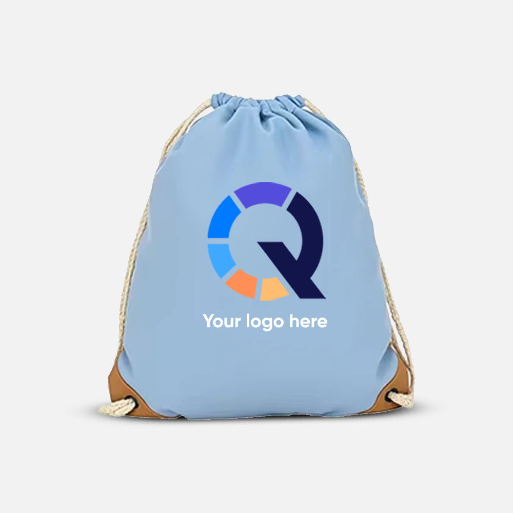 Custom Branded Foldable Canvas Drawstring Bag