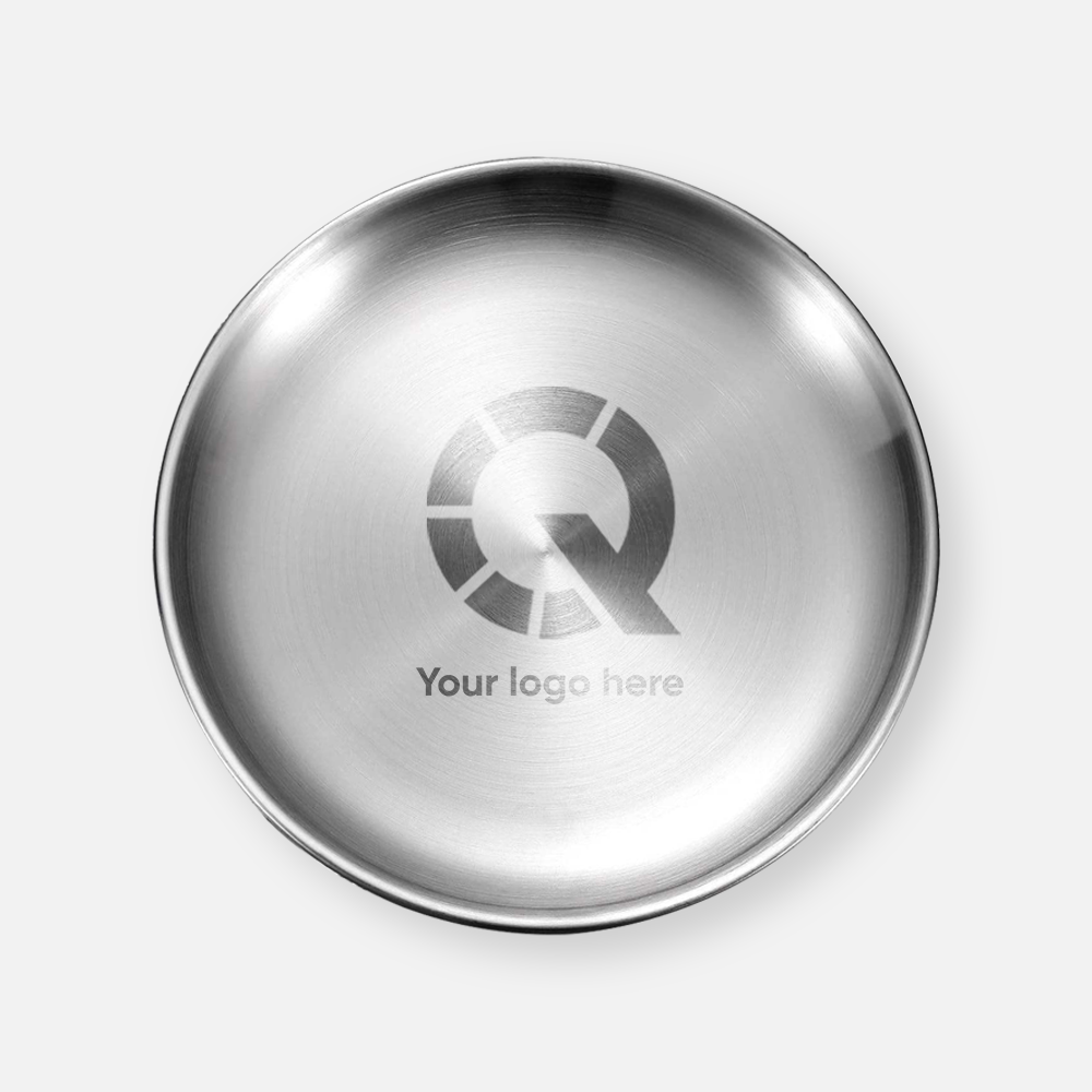 Custom Logo 8 Inch Stainless Steel Plate