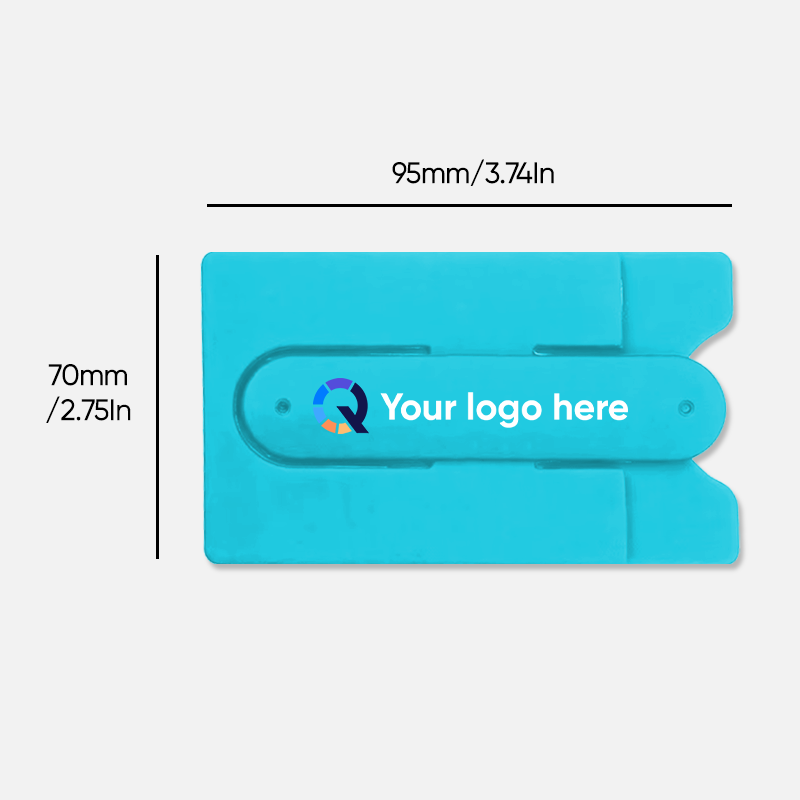 Custom Logo Silicone Phone Wallet Stand