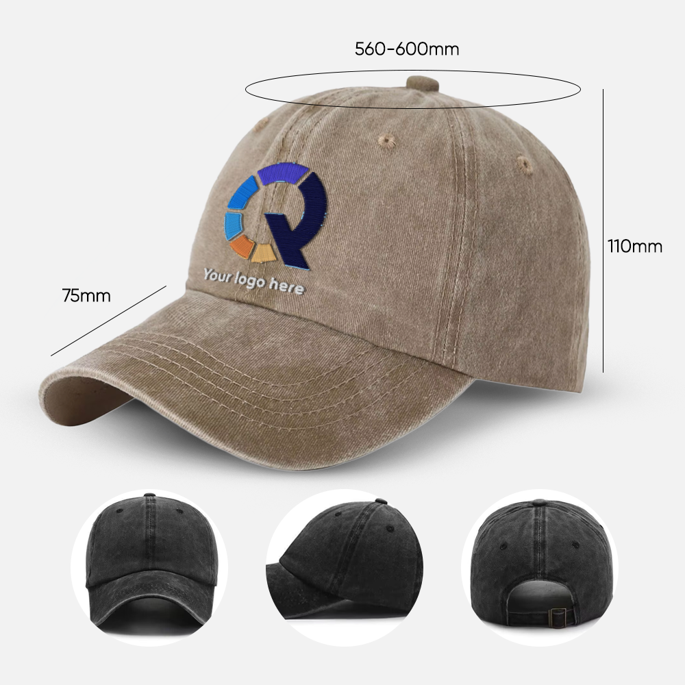 Custom Embroidered Distressed Baseball Cap