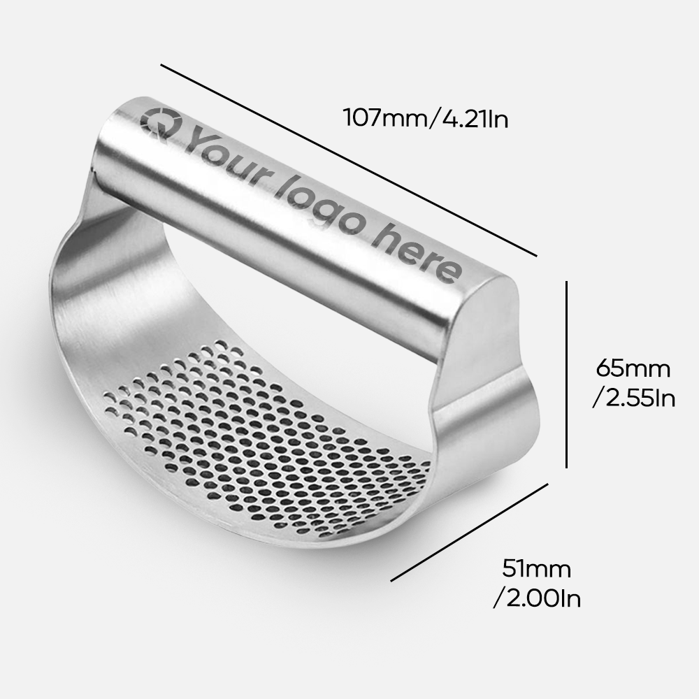 Custom Logo Stainless Steel Garlic Press
