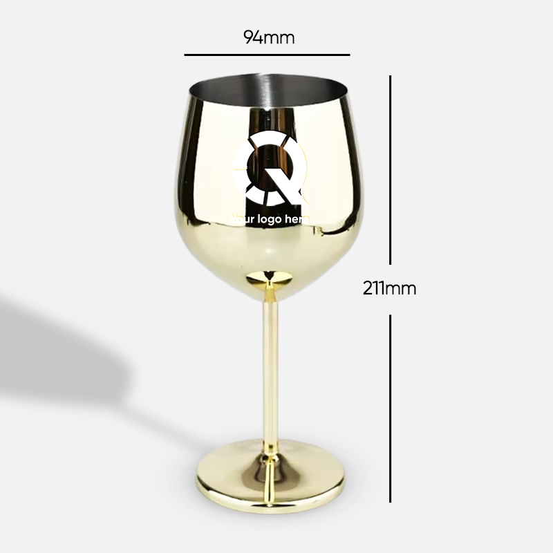 Custom Branded Stainless Steel Wine Glasses