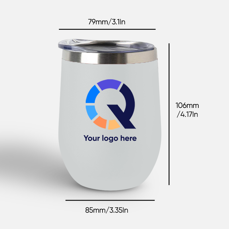 Custom Logo 12oz Insulated Wine Tumbler