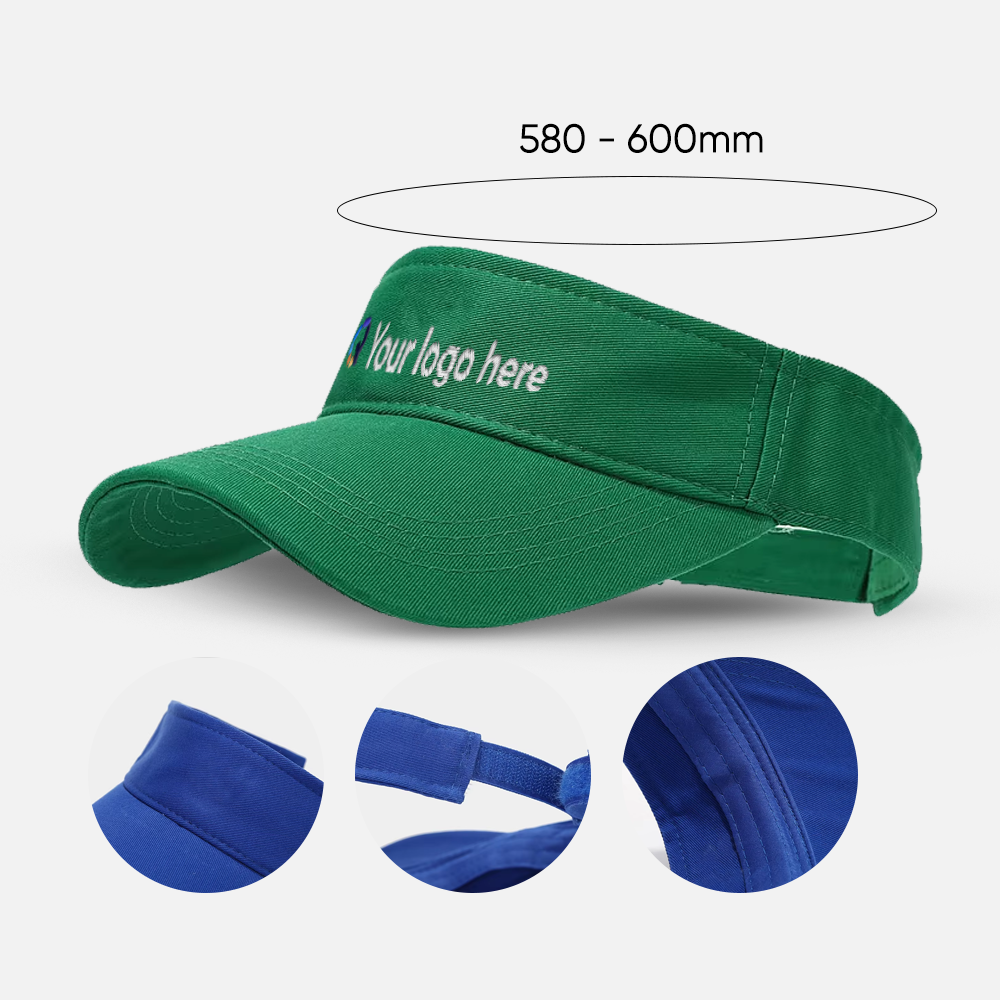 Custom Embroidered Cotton Sun Visor
