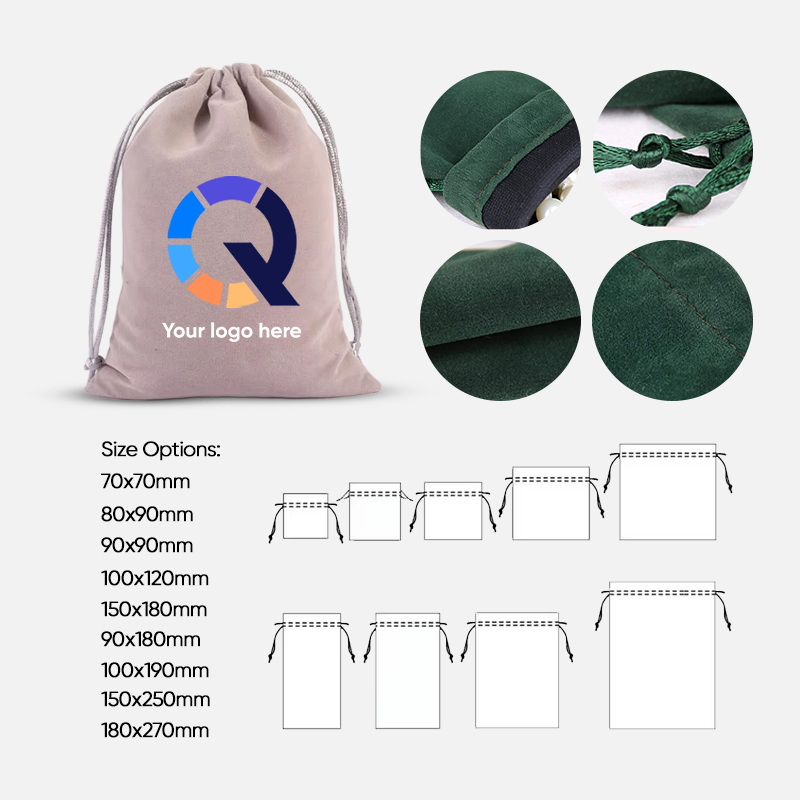 Custom Logo Velvet Jewelry Pouch