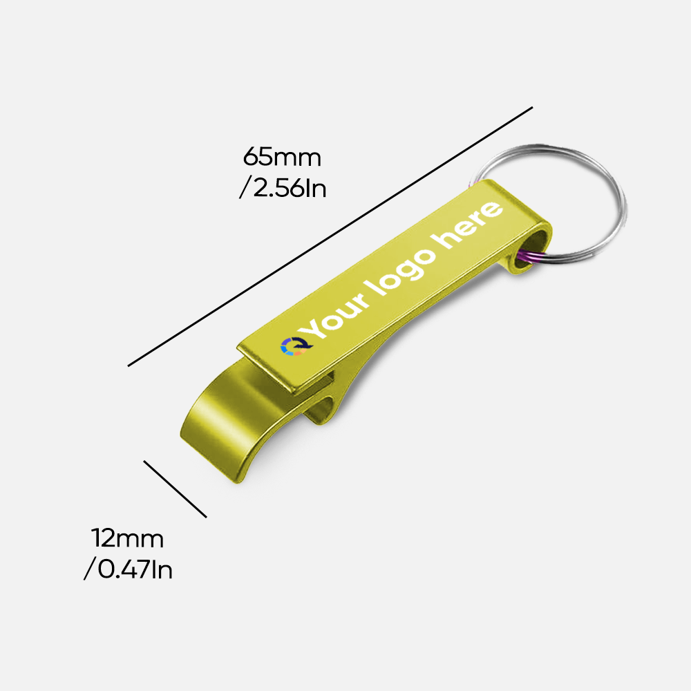 Branded Metal Bottle Opener Keychain