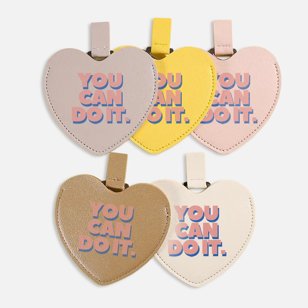 Custom Logo Heart Compact Mirror