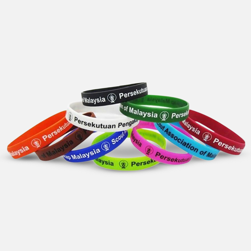 Custom Logo Embossed Silicone Wristbands