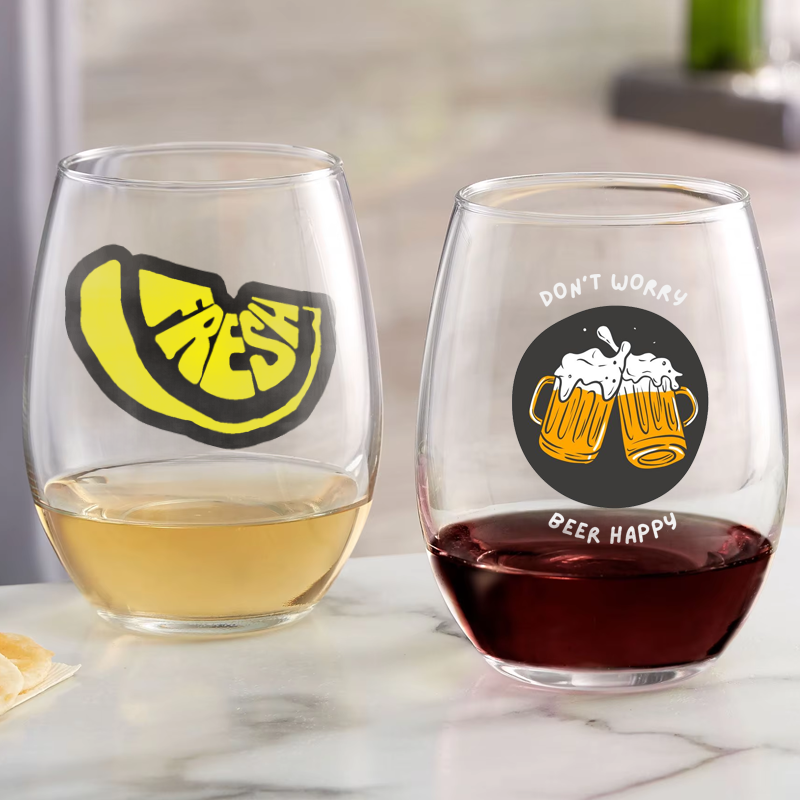 Custom Engraved Stemless Wine Glass 550ml
