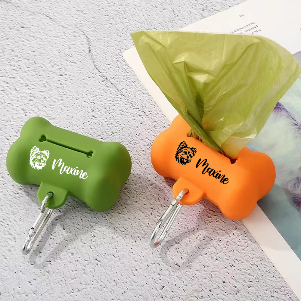 Branded Rubber Bone-Shaped Pet Waste Box