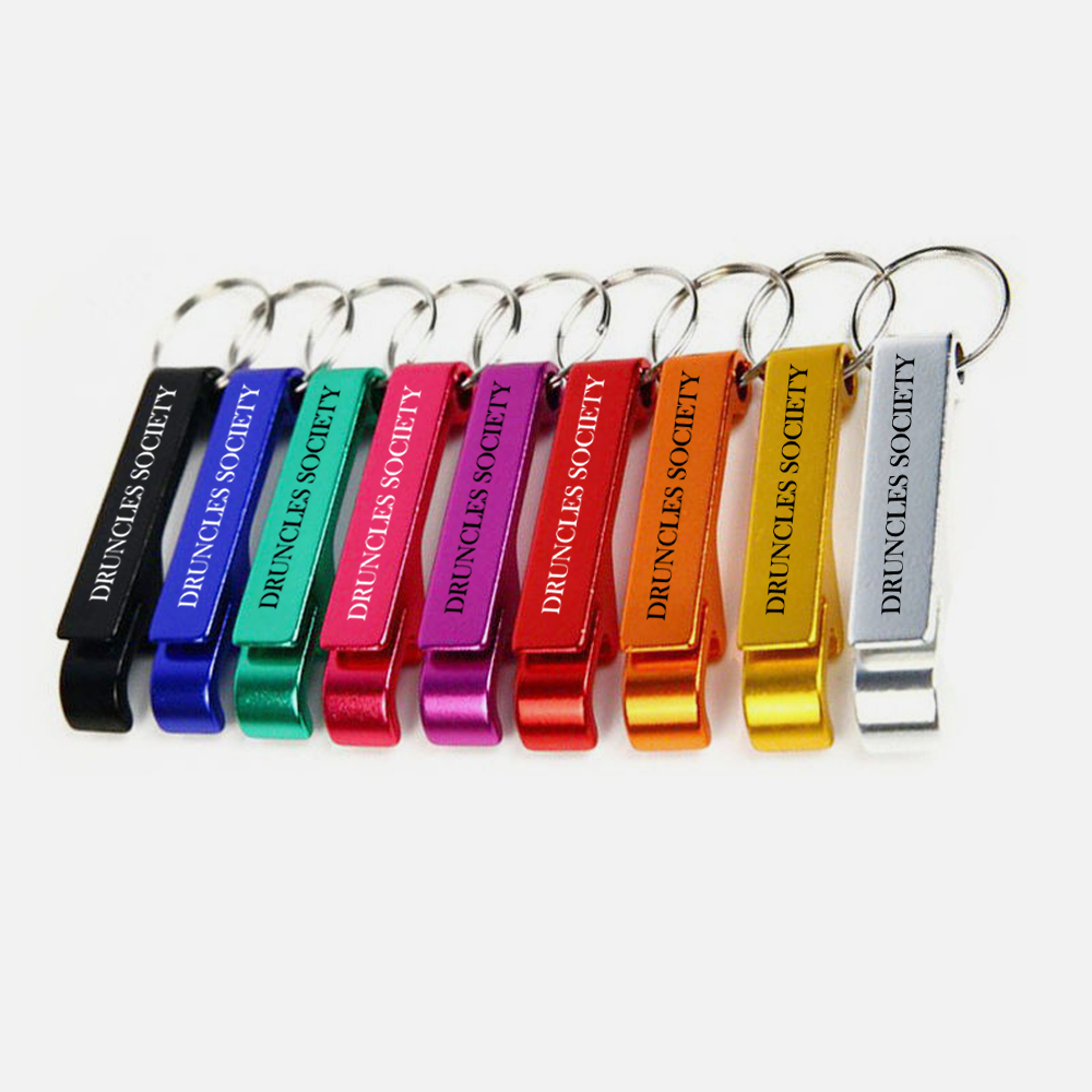 Branded Metal Bottle Opener Keychain