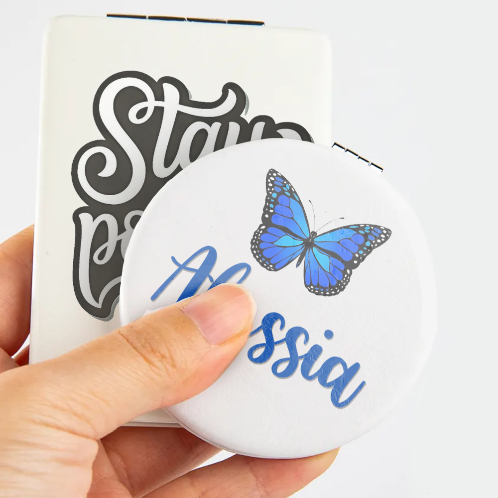 Branded Double-Sided Folding Compact Mirror