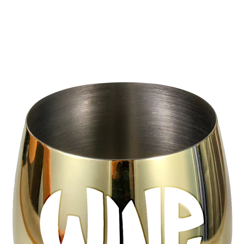Custom Logo 350ml Stainless Steel Wine Goblet