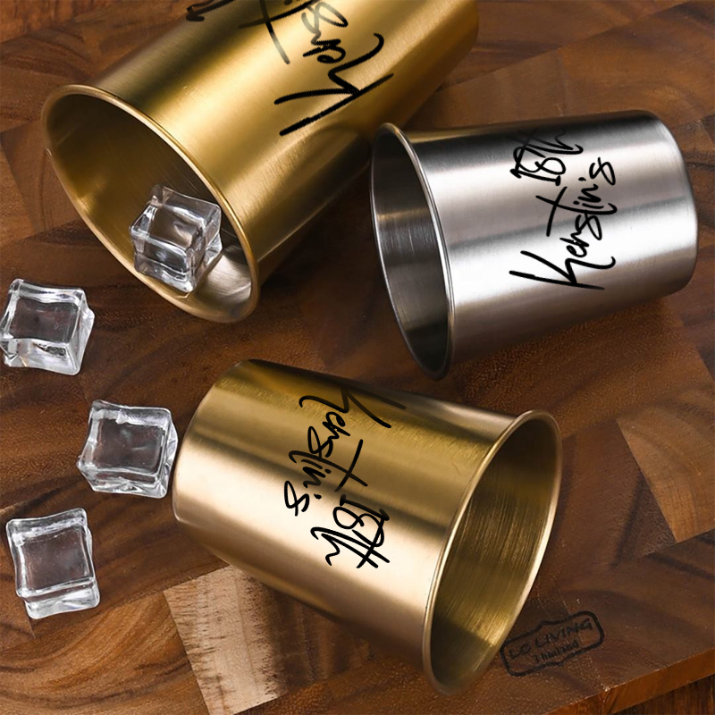 Custom LOGO Stackable 16oz Metal Pint Cups Durable Premium 304 Stainless Steel Cup