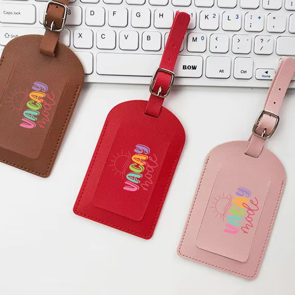 Custom Logo PU Leather Luggage Tag
