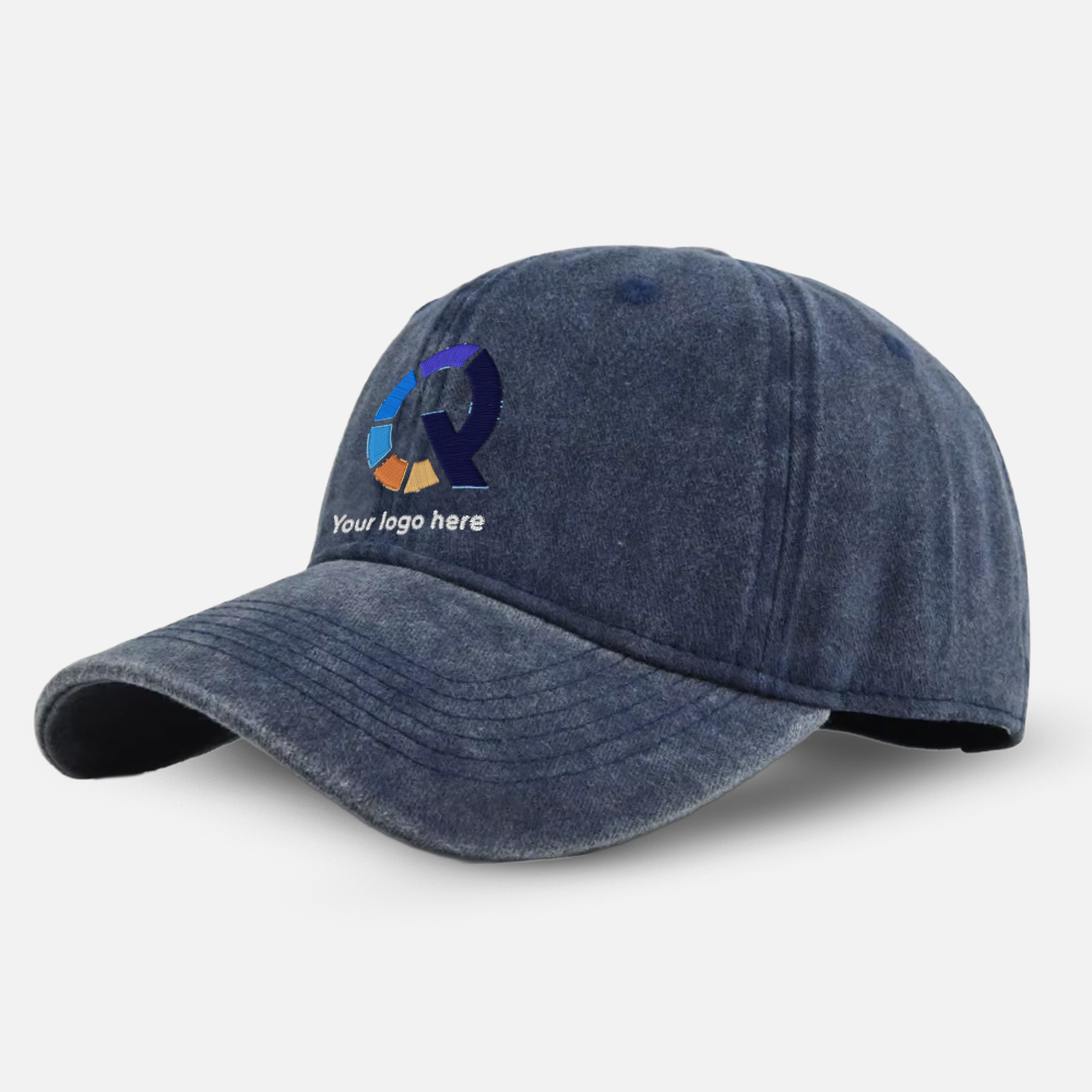 Custom Embroidered Distressed Cotton Baseball Cap