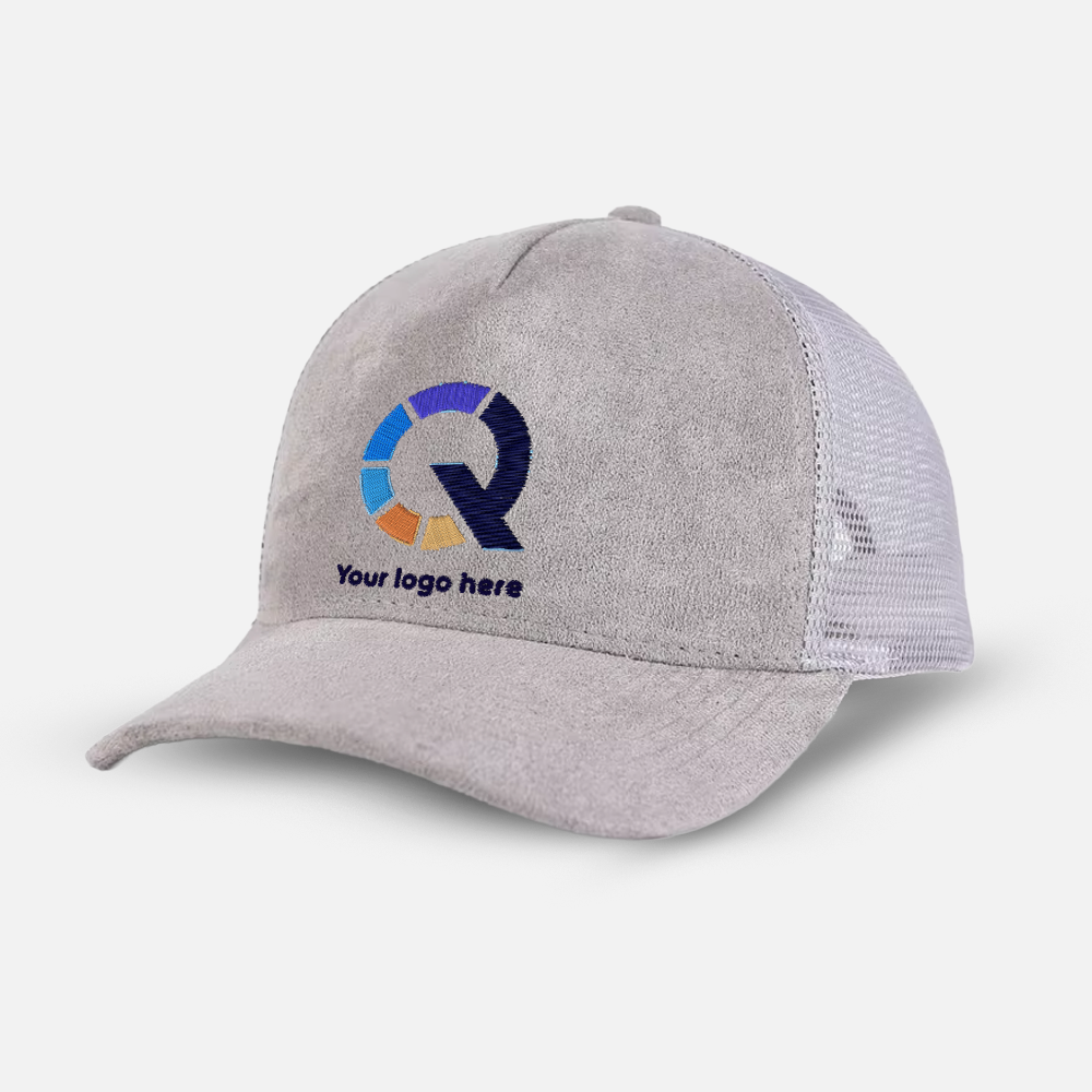 Custom Logo Mesh Suede Trucker Hat
