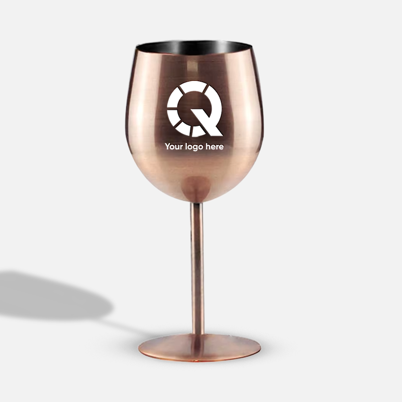 Custom Logo 350ml Stainless Steel Wine Goblet