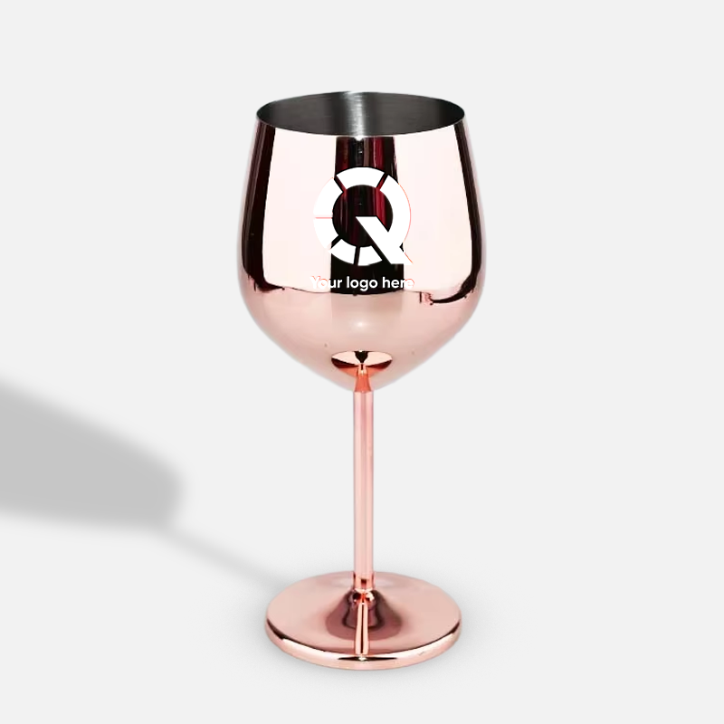 Custom Branded Stainless Steel Wine Glasses