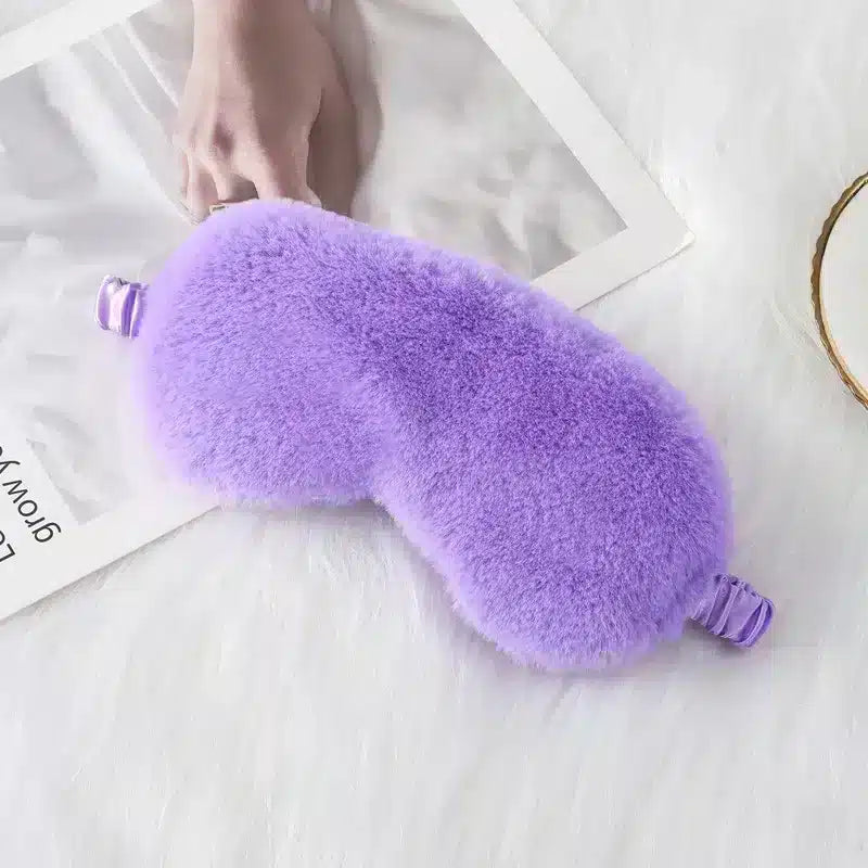 Plush Rabbit Hair Sleep Mask