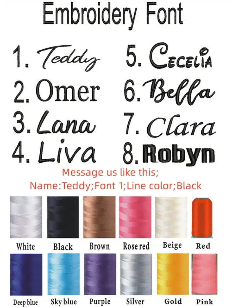 Embroidered Corduroy Kids Backpack