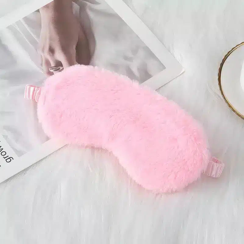 Plush Rabbit Hair Sleep Mask