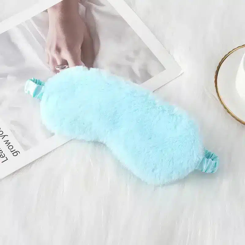 Plush Rabbit Hair Sleep Mask