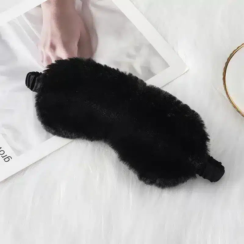 Plush Rabbit Hair Sleep Mask