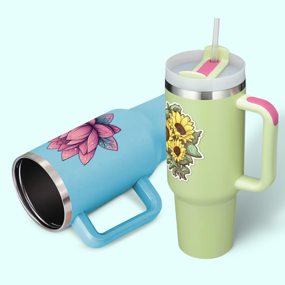 304 Stainless Steel Double-Wall Vacuum Tumbler with Handle & Straw – 40 oz