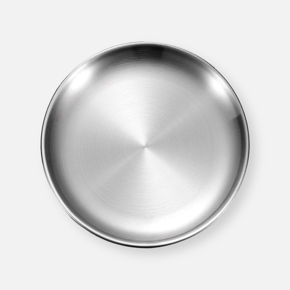 Custom Logo 8 Inch Stainless Steel Plate