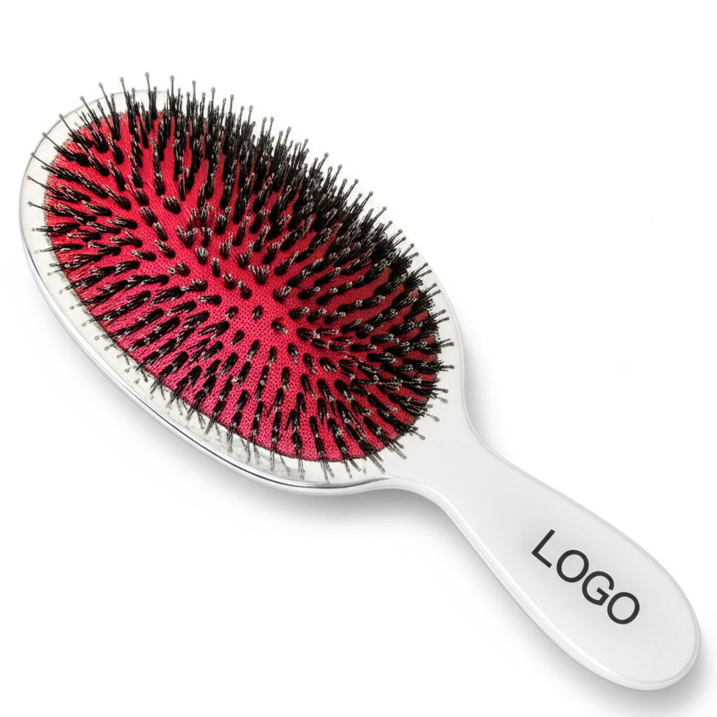 Custom Logo Metallic Finish Hair Brush