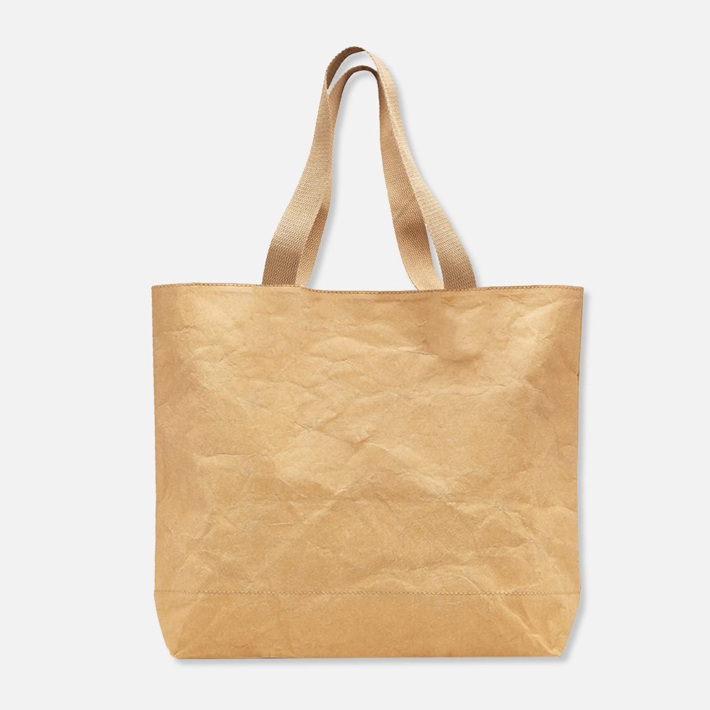 Custom Logo Washable Kraft Paper Tote Bag