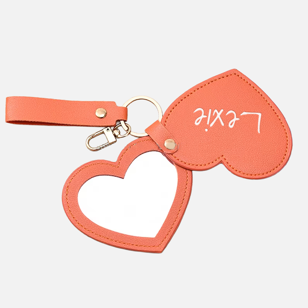 Custom Logo Heart Shaped Pocket Mirror