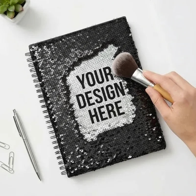 Reversible Sequin Notebook