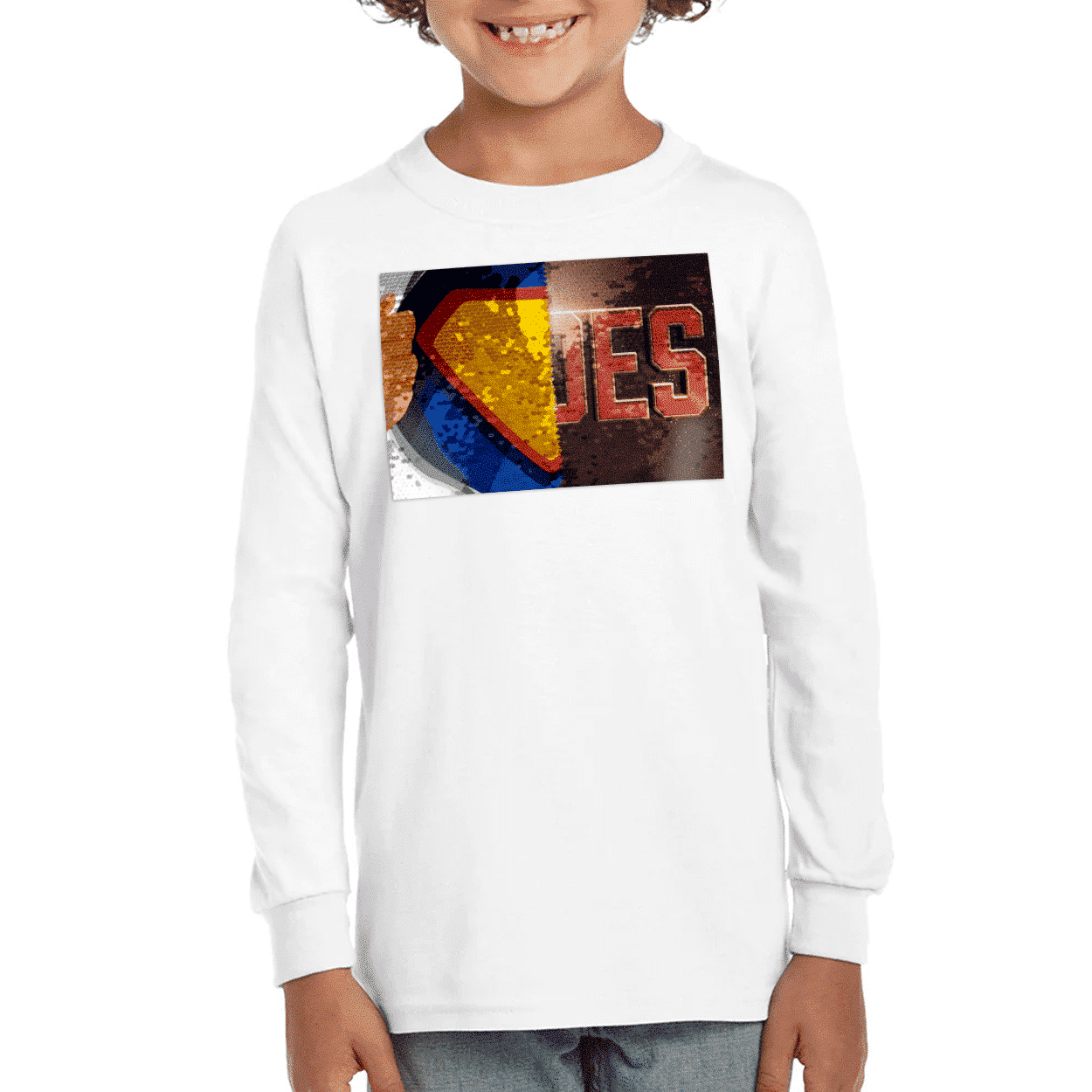 Sequin Long Sleeve Shirt for Kids - Double Sided Print