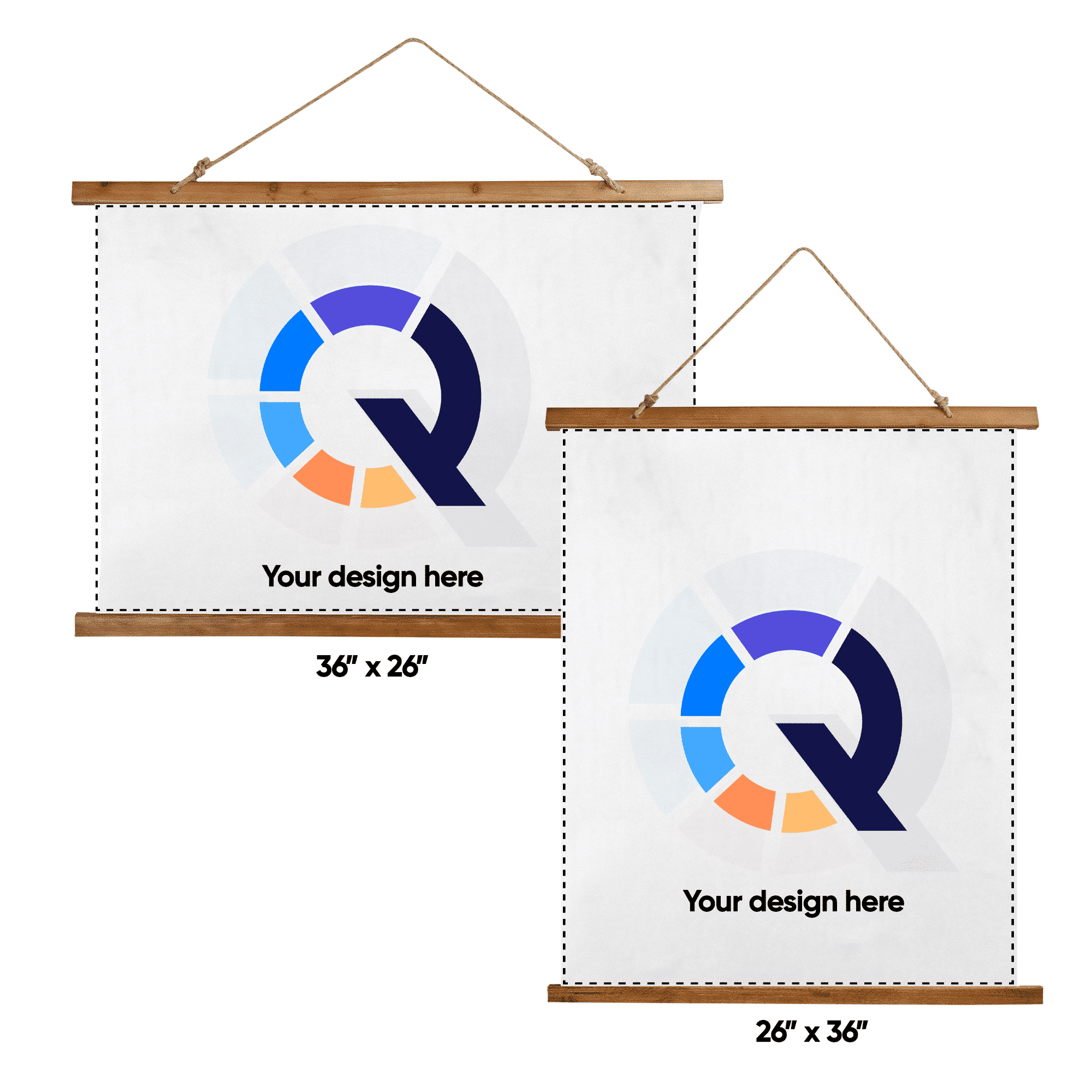 Wood Topped Wall Tapestry