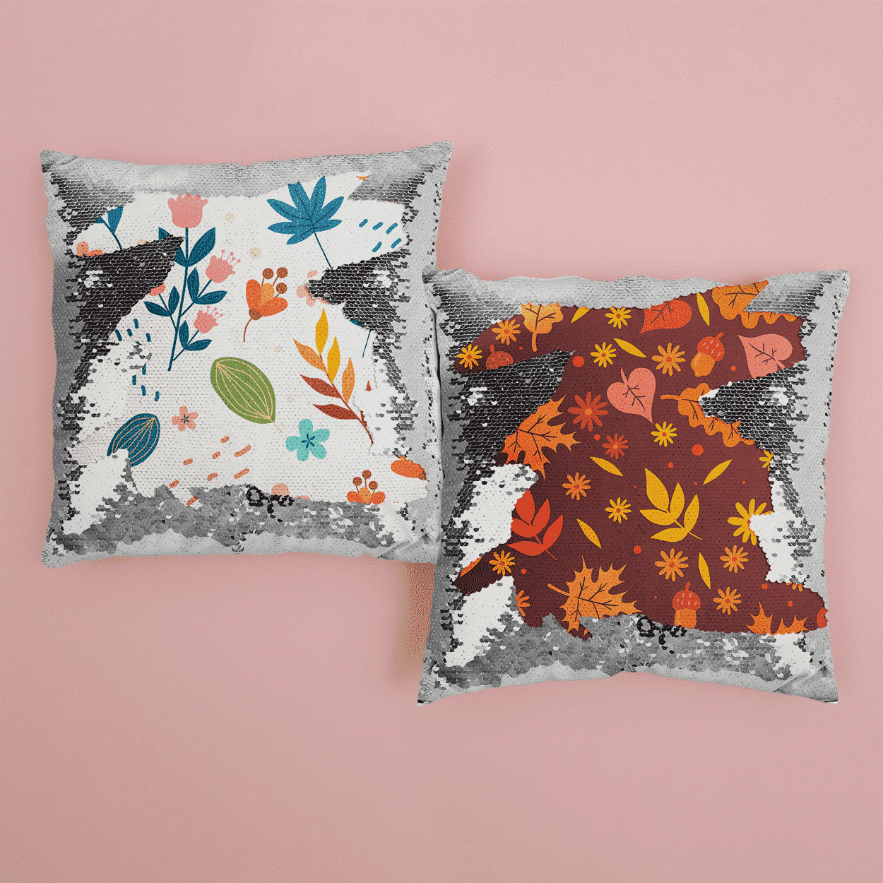 Double Sided Reversible Sequin Pillow