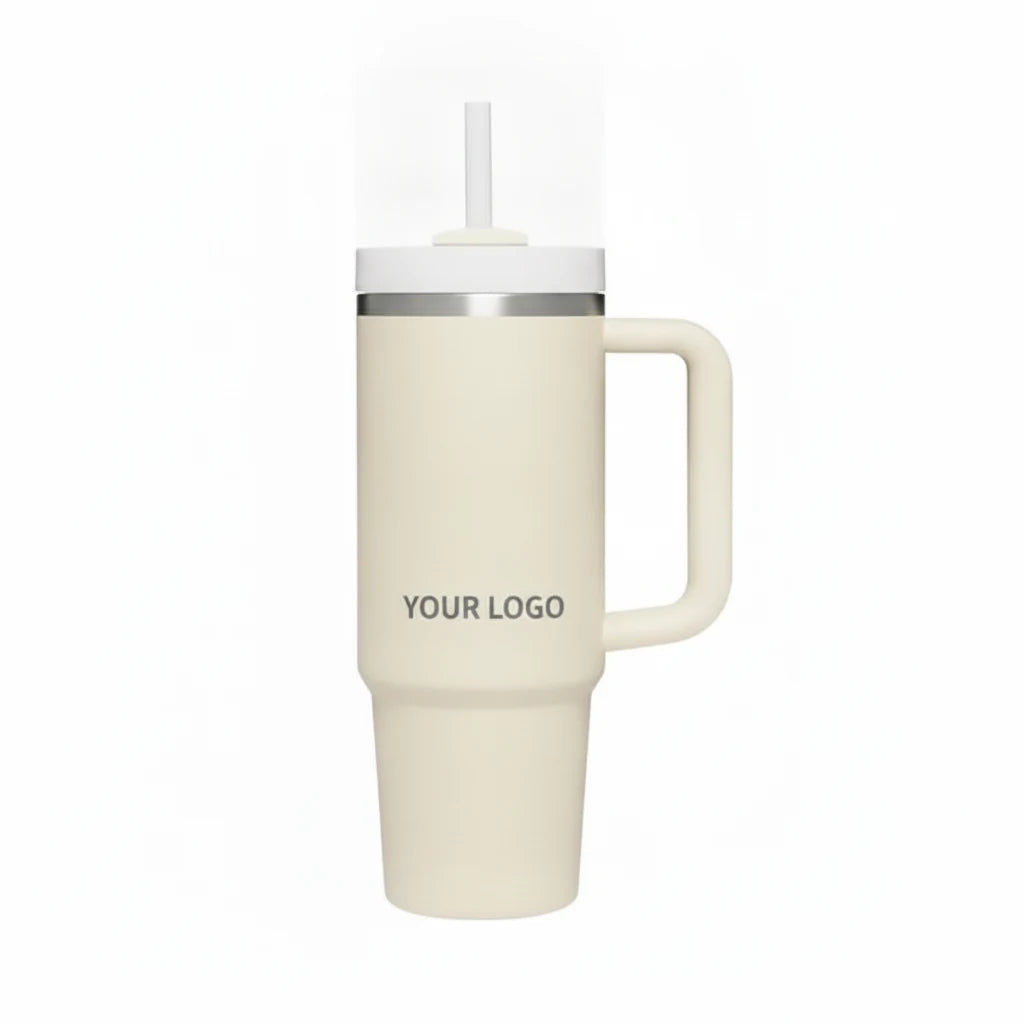 40oz Handle Tumbler with Straw