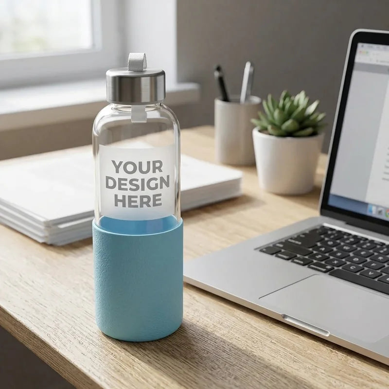 Glass Water Bottle 16oz