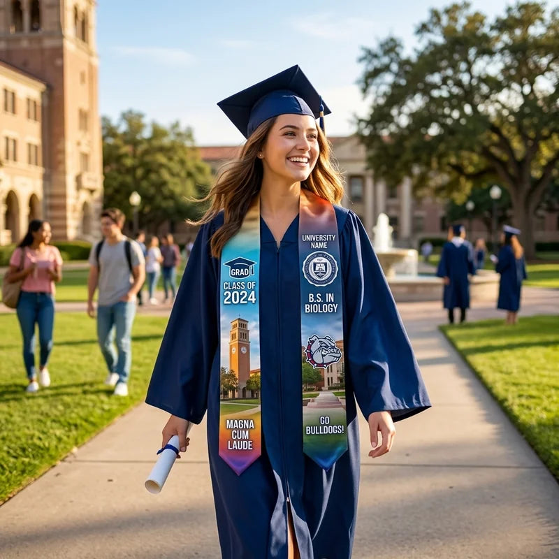 Custom Sublimated Graduation Stole