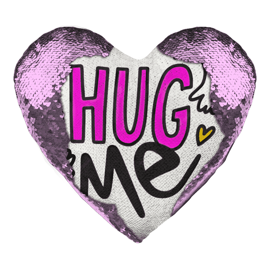 Heart Shaped Sequin Pillow