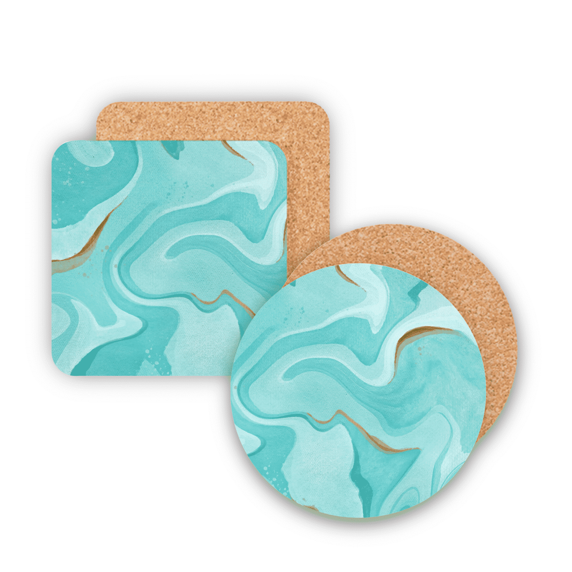 Cork Backed Ceramic Coaster