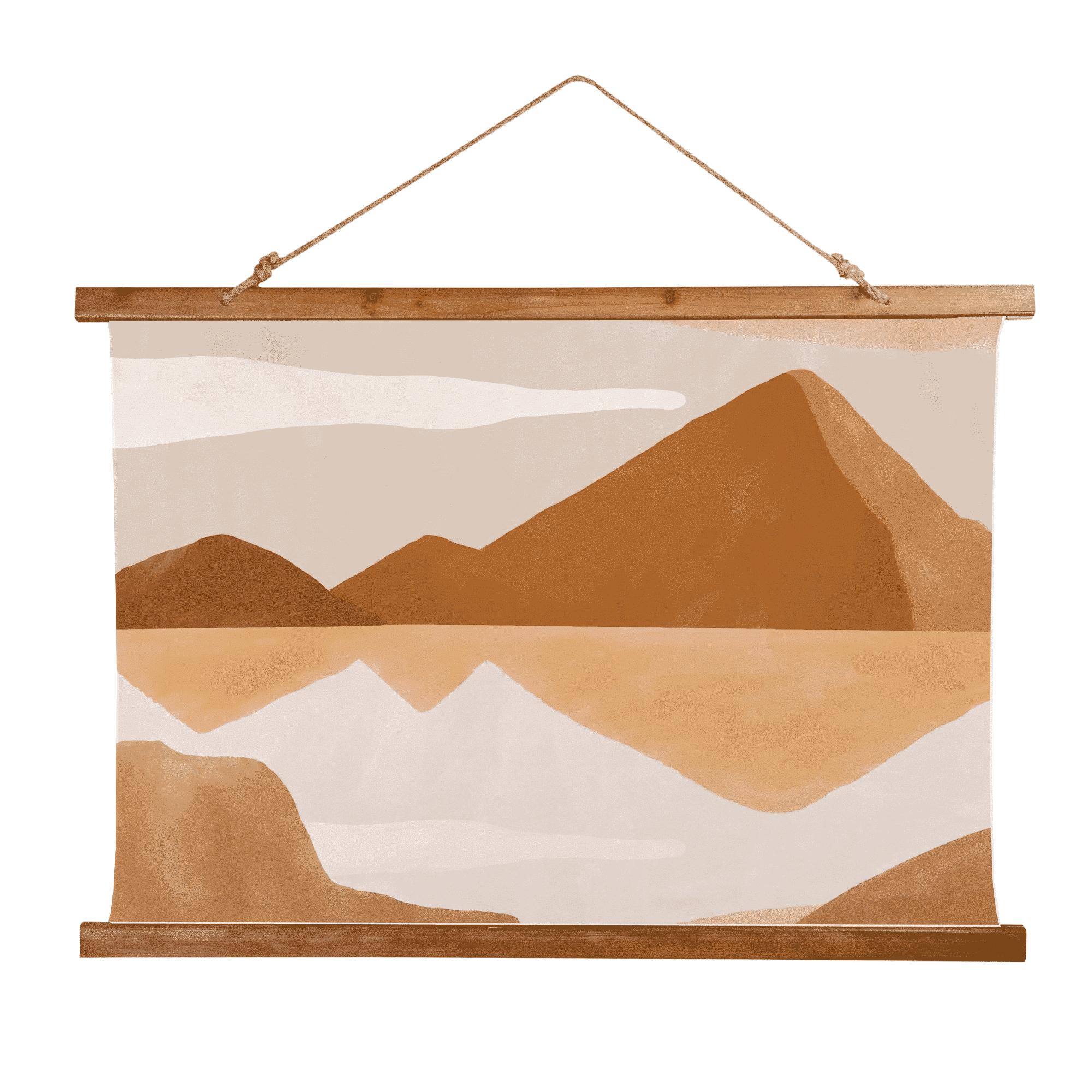 Wood Topped Wall Tapestry