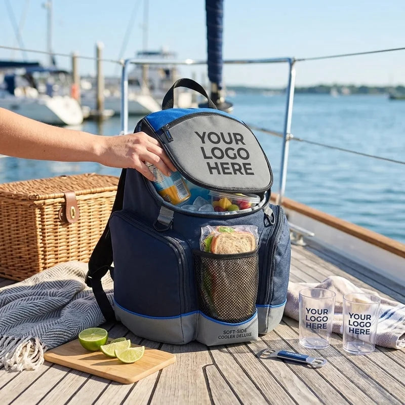 Nautical Navy Soft-Side Cooler Deluxe