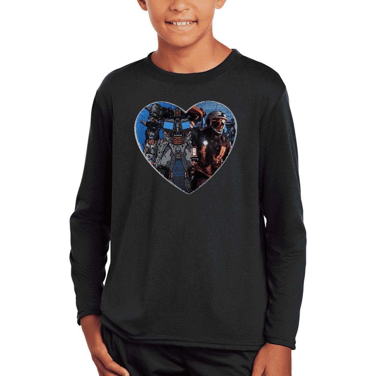 Sequin Long Sleeve Shirt for Kids - Double Sided Print
