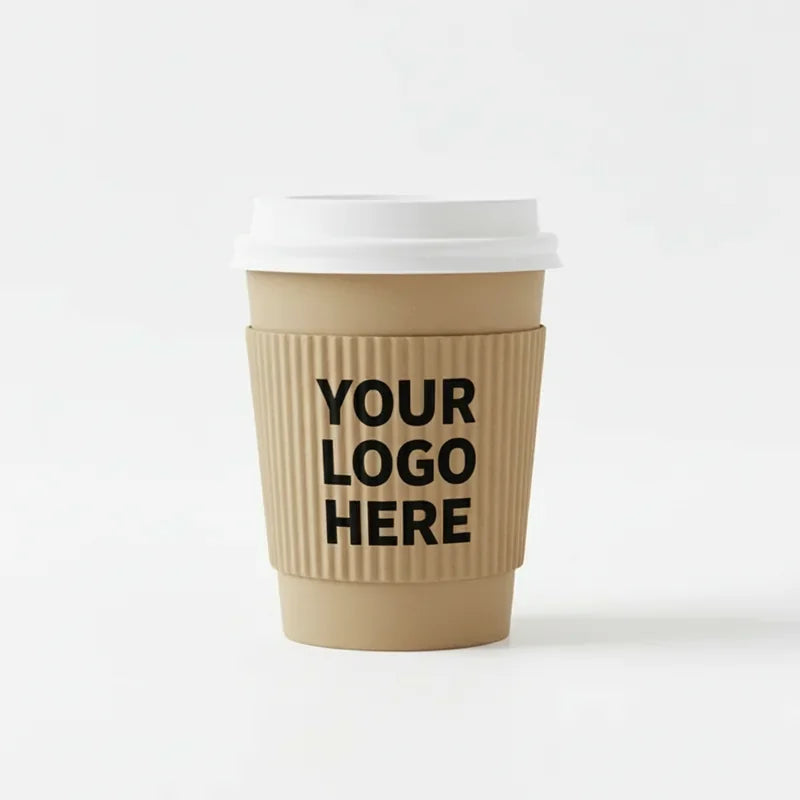 Takeaway Paper Cup 12oz Kraft Sleeve