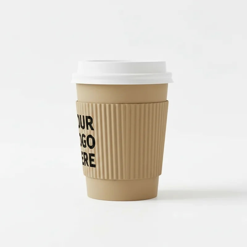Takeaway Paper Cup 12oz Kraft Sleeve